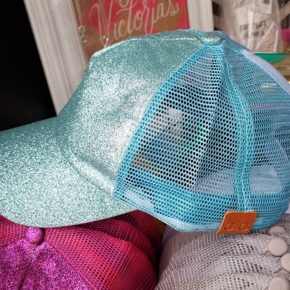 New Hot item!!! Blue Blingy CC high ponytail hat - Picture 4 of 7